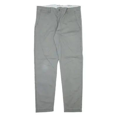 LEVI'S Chino Mens Trousers Grey Slim Straight W36 L32
