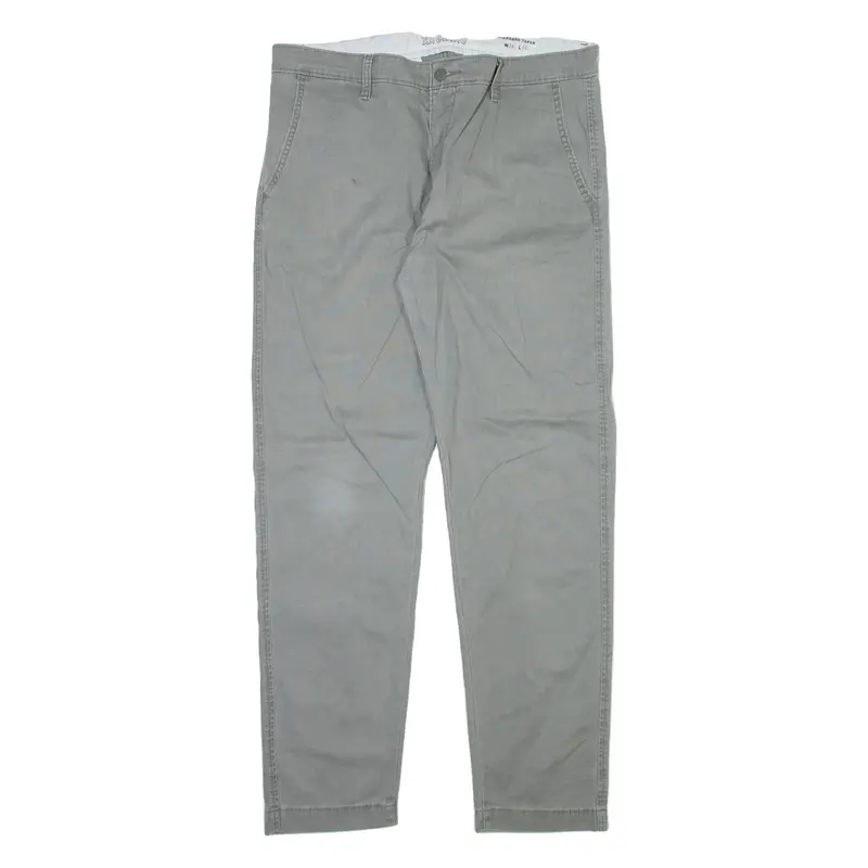 LEVI'S Chino Mens Trousers Grey Slim Straight W36 L32