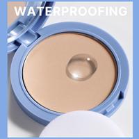 OUHOE Compact Flawless Powder Fog Dry Wet Dual-use, Natural Concealer Durable Waterproof, Lightweight & Breathable Setting Po...