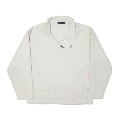 NAUTICA Fleece White 1/4 Zip Mens XL