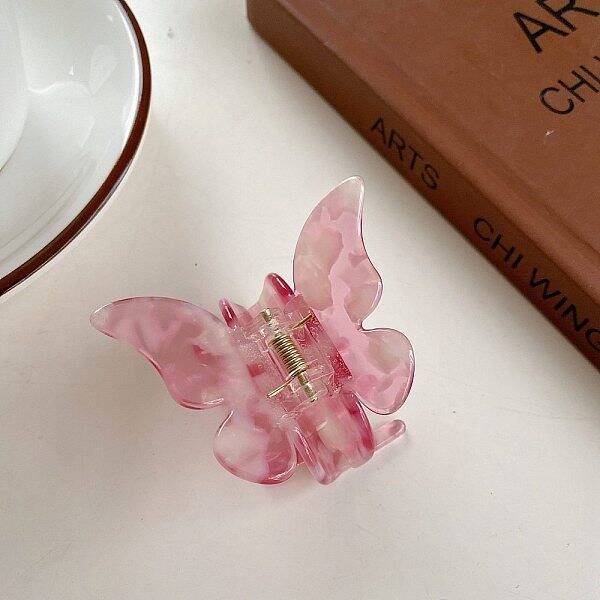 Cellulose Acetate(Resin) Butterfly Hair Claw Clip