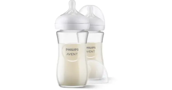 Philips Avent Natural Response Pure Glass Bottle 1 month+ 2x240 ml