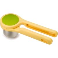 Joseph Joseph Helix Citrus Press Juicer, Ergonomic Twist action hand press, lemon/lime squeezer, BPA free - Yellow