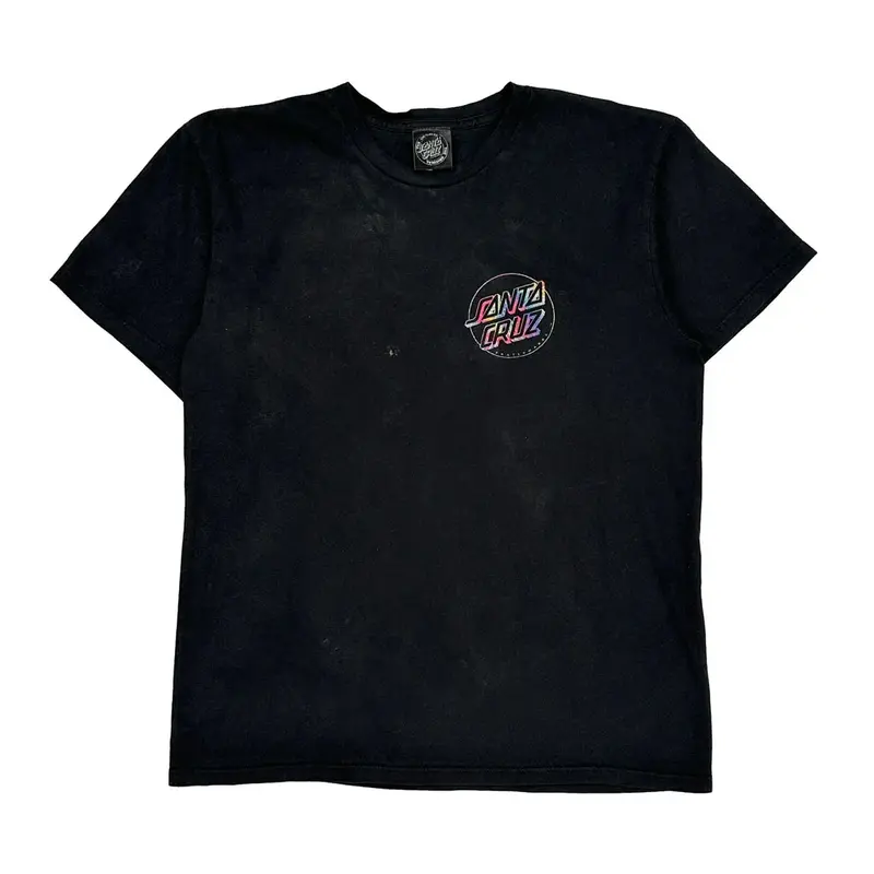 Santa Cruz Graphic T-Shirt - Medium Black Cotton