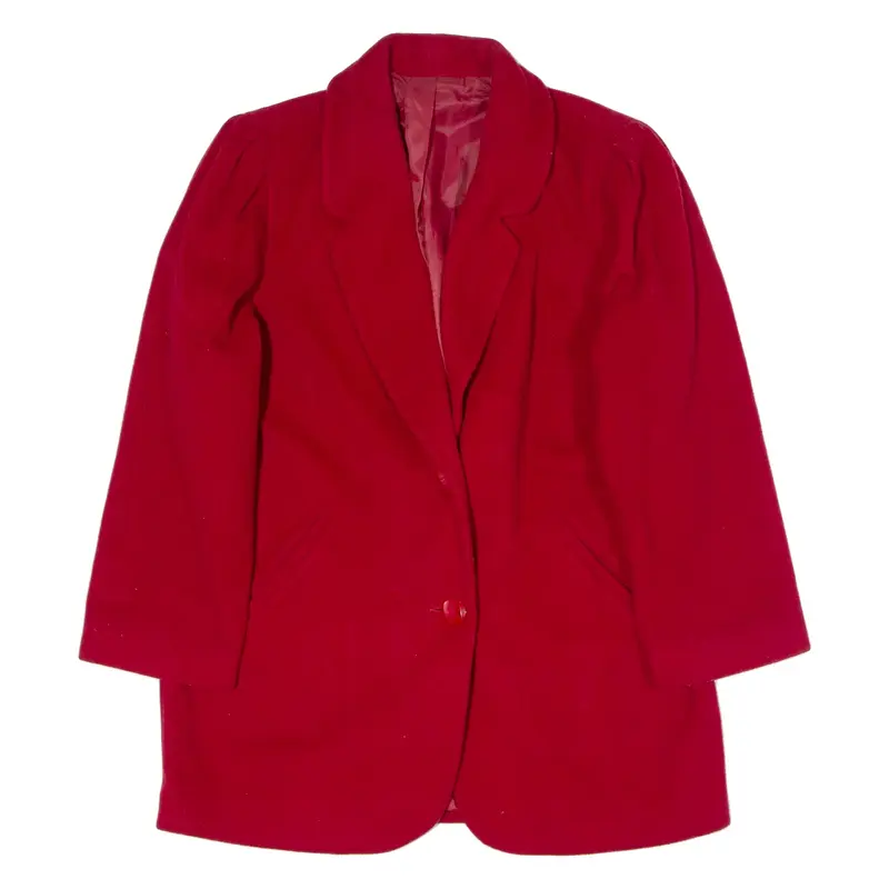 MIROGLIO Womens Overcoat Coat Red Wool UK 16