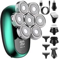 USB Wireless Charging 6 in 1 Electric Head for Bald Men 7D Floating Cutter Beard Trimmer Comfort head shaver trimmer portabl...