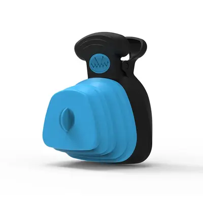 Pet Dog Poop Bag Dispenser Travel Foldable Poop Spoon | Color: Blue | Size: Big
