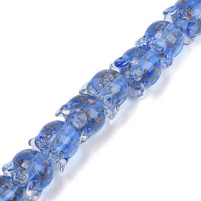 Gold Sand Lampwork Beads Strands