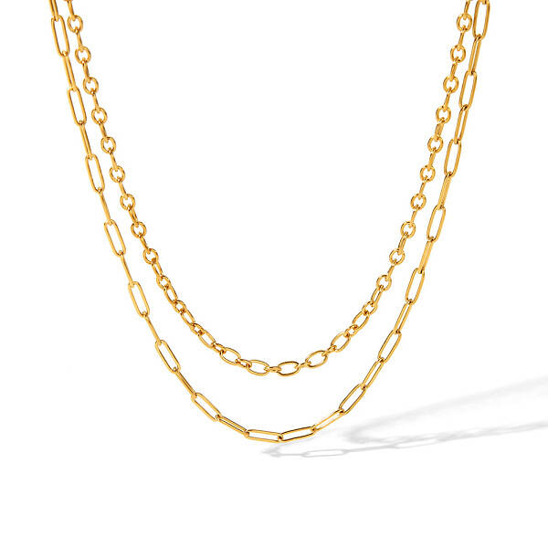 Stainless Steel Double Layer Necklaces for Women