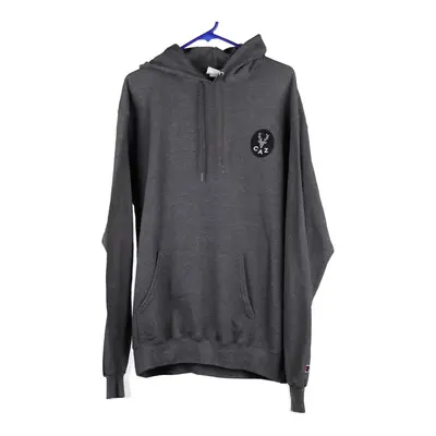 Caz Champion Hoodie - Large Grey Cotton Blend