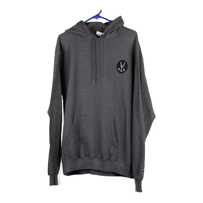 Caz Champion Hoodie - Large Grey Cotton Blend