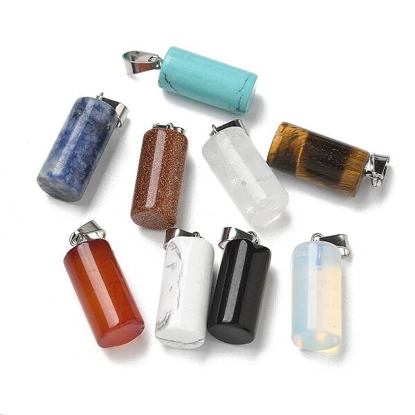 Natural & Synthetic Mixed Gemstone Pendants