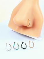 Fake Nose Ring Hoop, Faux Nose Ring for Non Pierced Nose, Hoop Ring, Nose Cuff Clip on Nose Ring, Fake Piercing Jewelry for W...