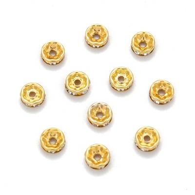 Iron Rhinestone Spacer Beads