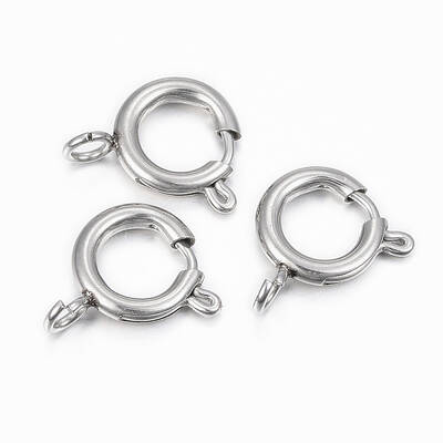 Tarnish Resistant 304 Stainless Steel Smooth Surface Spring Ring Clasps