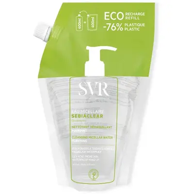 SVR SEBIACLEAR EAU MICELLAIRE - Cleansing, Purifying Detergent 400ml - ECO-REFILL