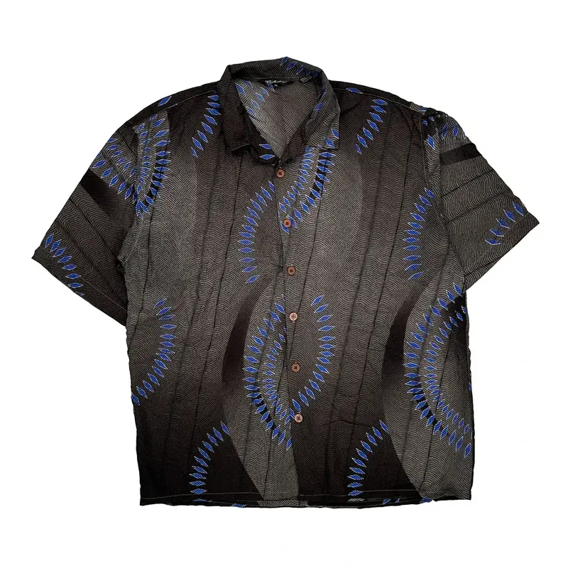 Unbranded Patterned Shirt - XL Black Polyester