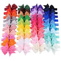 40 count  Girls Hair Bows Headbands Grosgrain Ribbon Hair Band Accessories for    (4In)