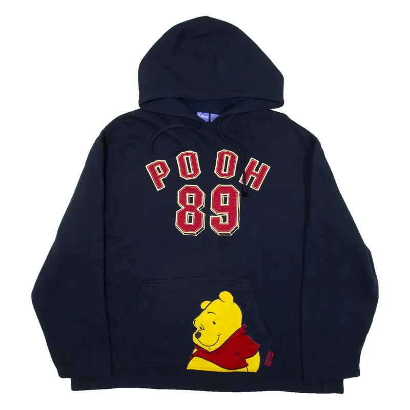 DISNEY Winnie The Pooh Womens Blue Hoodie L