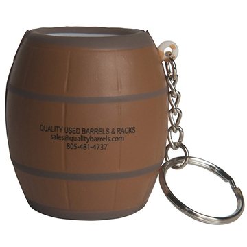 150 Customized Barrel Keyring Stress Reliever