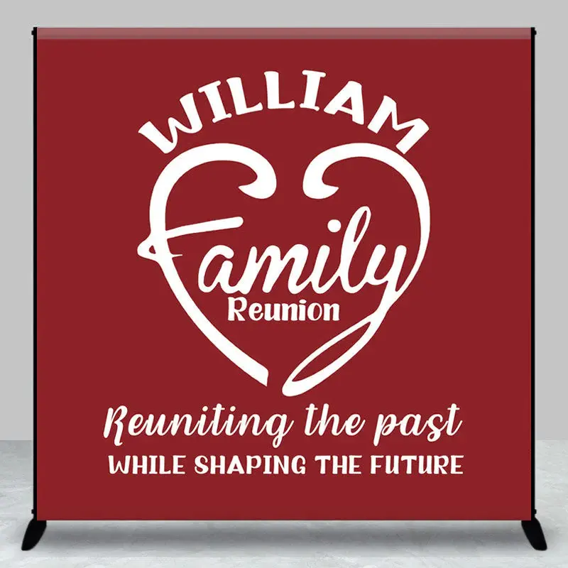 Returning The Past Red Custom Family Reunion Backdrop - Aperturee