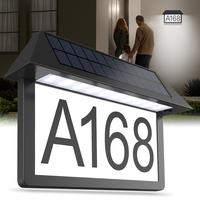 Deerdance 300LM Solar Address Sign - House Numbers Sign with 3 Adjustable Color Temperature Options, Ultra-Bright Address Num...