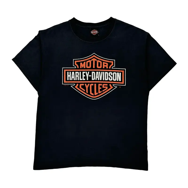 Canada Harley Davidson Graphic T-Shirt - Large Black Cotton