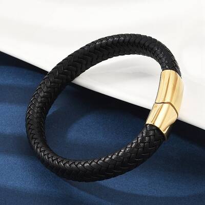 Braided Microfiber Leather Cord Bracelets for Women Men