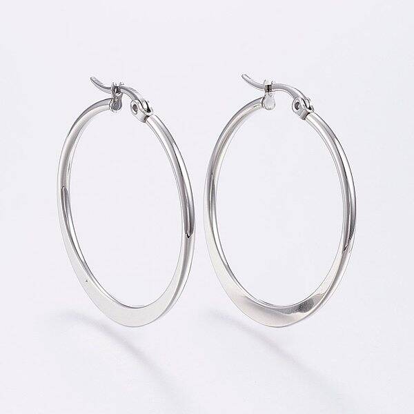 Tarnish Resistant 304 Stainless Steel Hoop Earrings