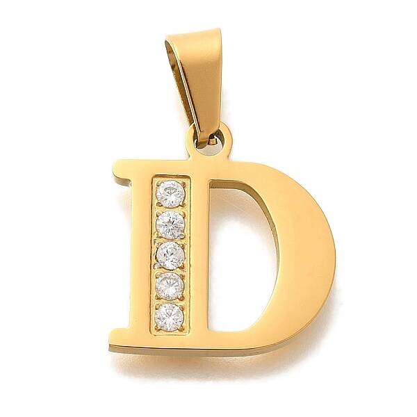 Ion Plating(IP) 304 Stainless Steel Rhinestone Pendants
