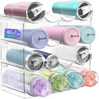 【SUHOPE】【Deal】 Water Bottle Organizer, Stackable Kitchen Home Pantry Organization and Storage Rack, Plastic Water Bot...