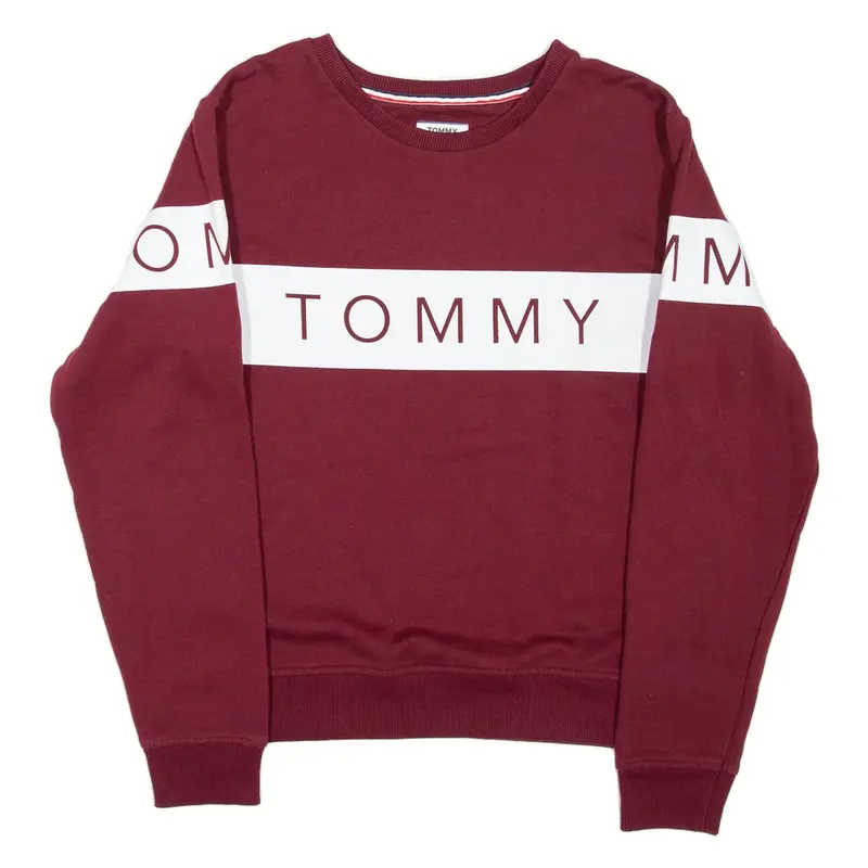 TOMMY JEANS Womens Sweatshirt Maroon M