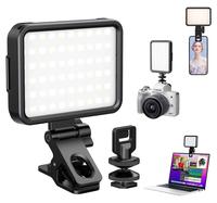 Selfie Light with 3 Light Modes, Rechargeable Selfie Light for Mobile Phone Camera iPad Laptop Makeup, Comes with Four-Color ...