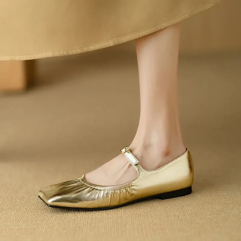 CHIKO Kora Square Toe Block Heels Mary Jane Flats
