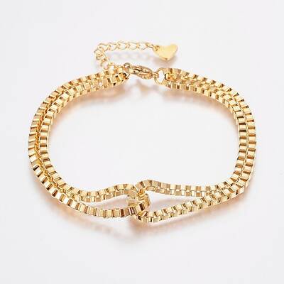 304 Stainless Steel Box Chain Bracelets