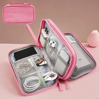 Portable Multi-grids Organizer Storage Bag, 1 Set Waterproof Travel Cable Storage Bag, Pouch Organizer, Compact Cable Organiz...
