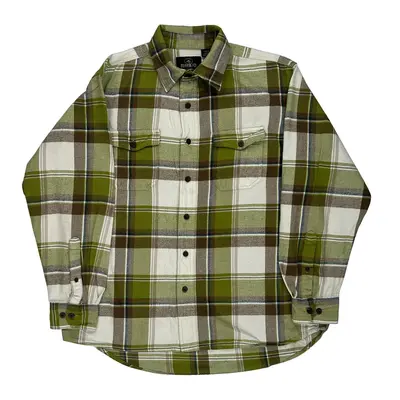 Red Head Checked Shirt - Large Green Cotton