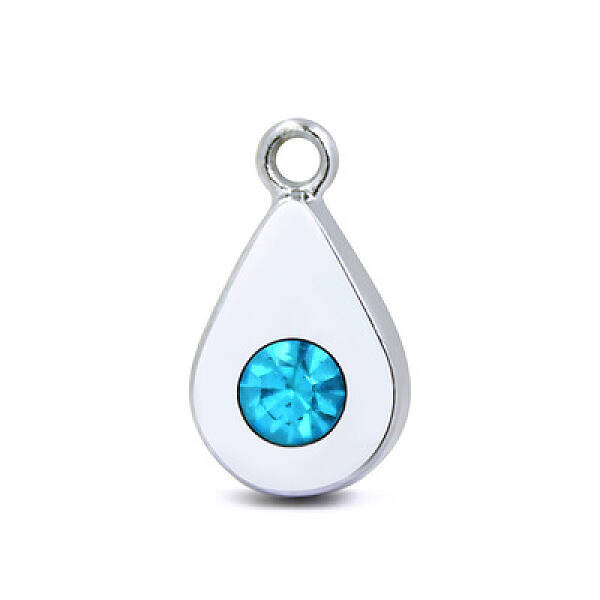 Platinum Plated Alloy Glass Rhinestone Charms