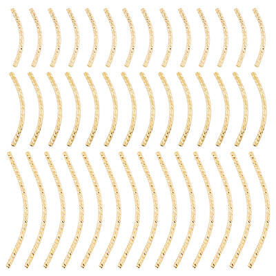 60Pcs 3 Style Brass Tube Beads