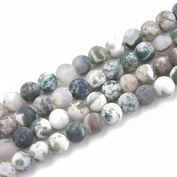 Natural Tree Agate Beads Strands