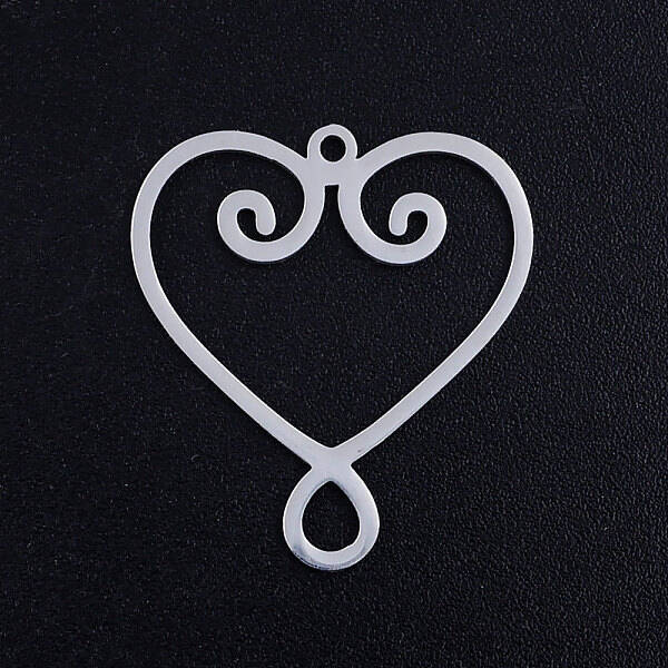 Tarnish Resistant 201 Stainless Steel Filigree Pendants