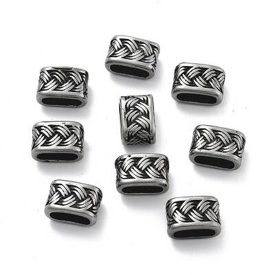 304 Stainless Steel Slide Charms/Slider Beads