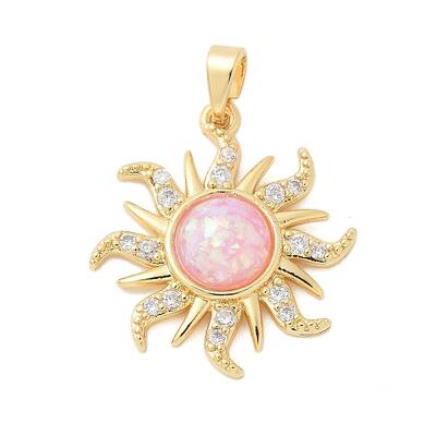Brass Micro Pave Cubic Zirconia Pendants