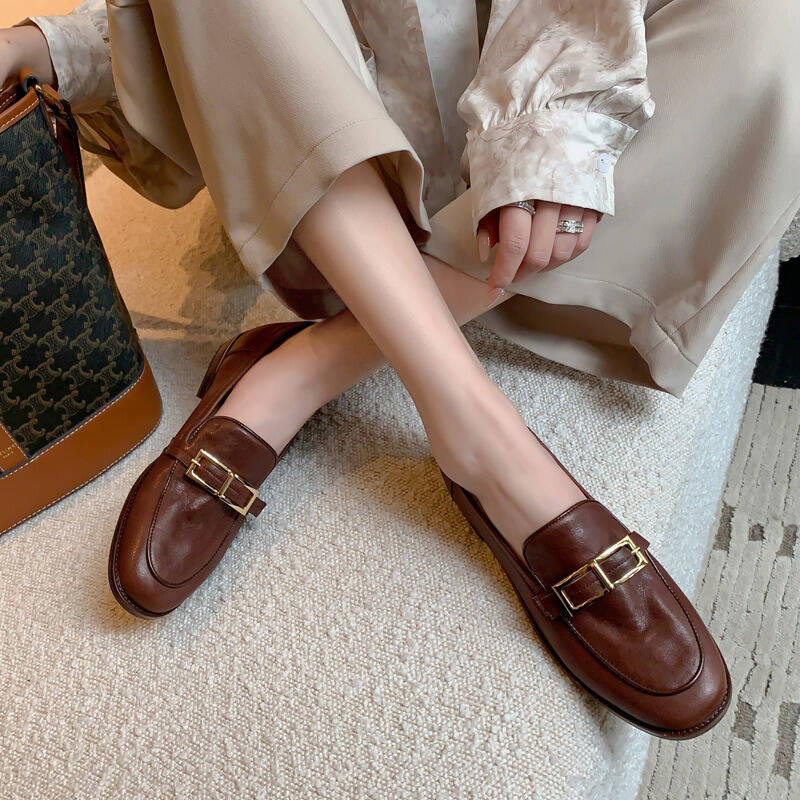 CHIKO Berit Round Toe Block Heels Loafers Shoes