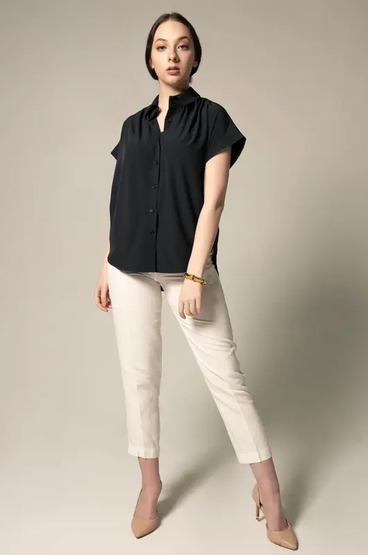 Classic Black Blouse | Size: S | Color: black