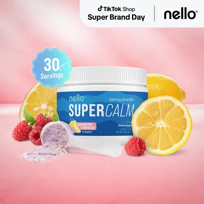 Nello Supercalm β Calming Drink Mix with KSM-66 Ashwagandha, Vitamin D3, Magnesium & L-Theanine β Supports Cortisol Balan...