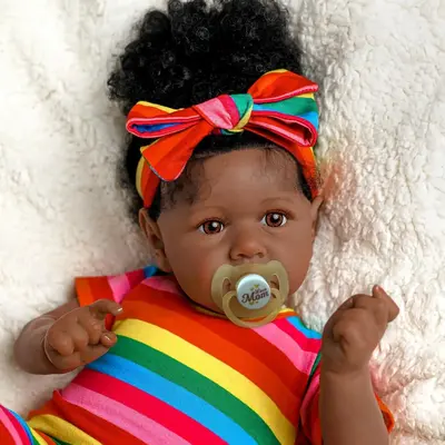 BABESIDE Reborn doll,Lifelike Reborn Baby Dolls Black -20 Inch cloth body + vinyl limbs Realistic-Newborn Baby Dolls Africa...