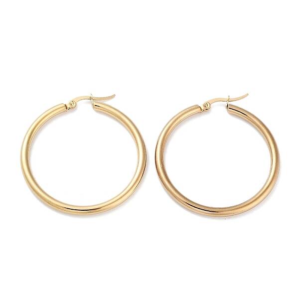 Ring 304 Stainless Steel Hoop Earrings for Women Men