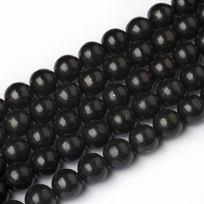 Natural Shungite Beads Strands