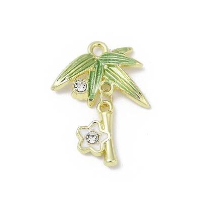 Rack Plating Alloy Enamel and Rhinestone Pendants
